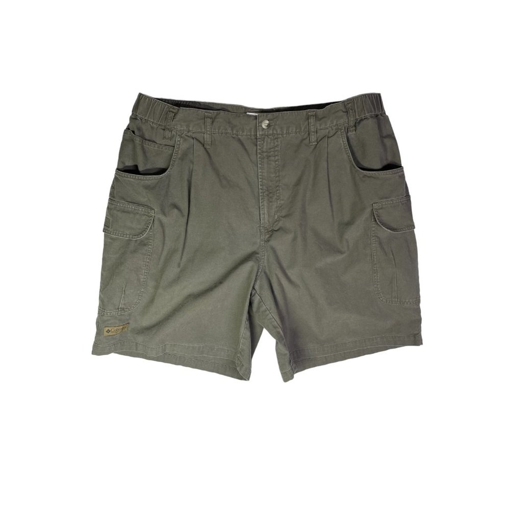 Columbia Men's 40 Green Cargo Shorts Cotton Pleat Front